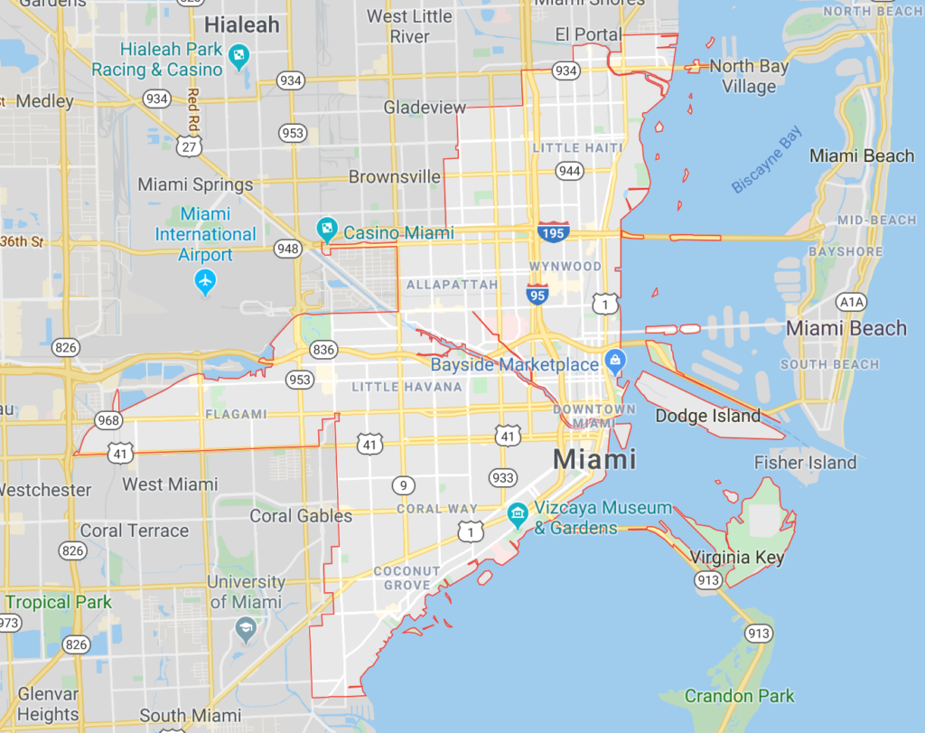 how far is hollywood florida from miami - discover